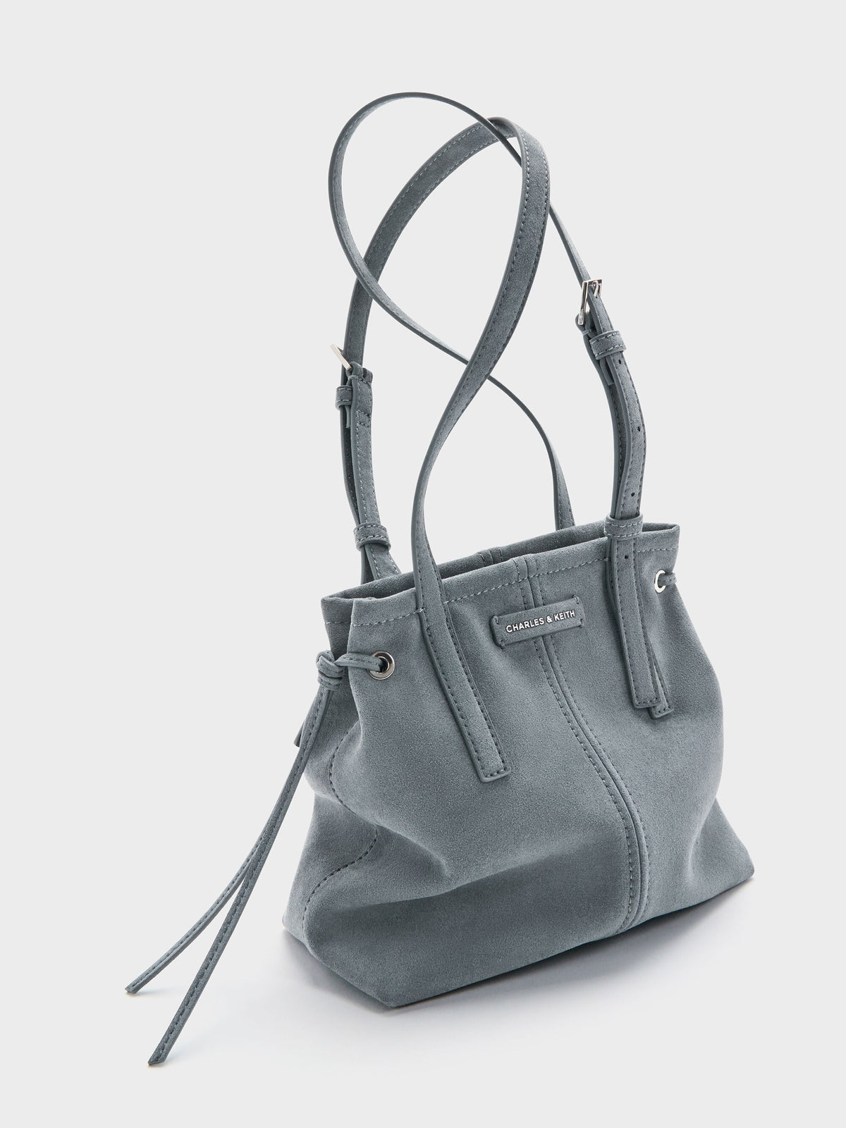 Noane Elongated-Handle Tote Bag - Smoky Blue | CHARLES & KEITH