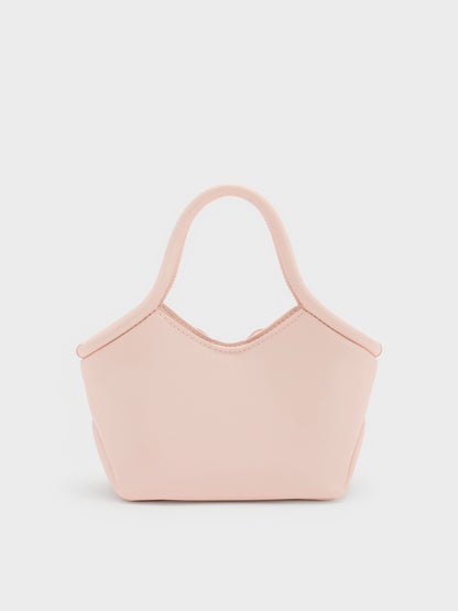 Hazel Bow Tubular Top Handle Bag - Soft Pink | CHARLES & KEITH