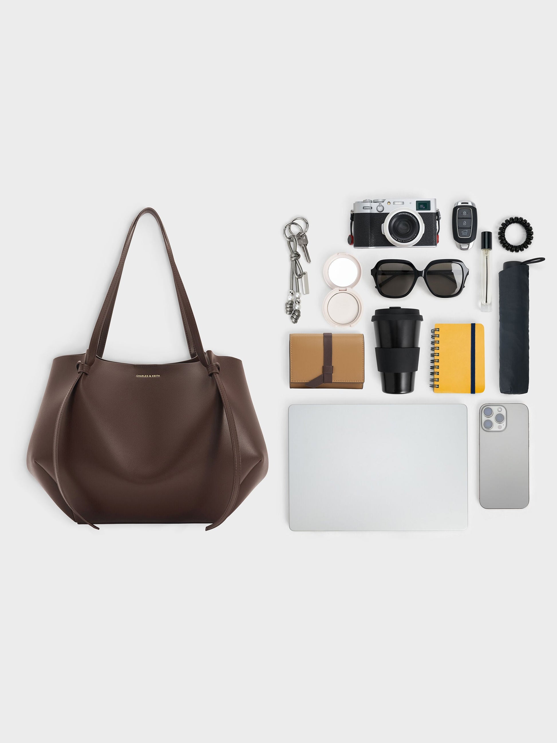 XL Calla Tote Bag - Espresso Brown | CHARLES & KEITH