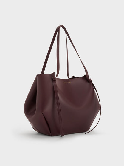 XL Calla Tote Bag - Wineberry Red | CHARLES & KEITH
