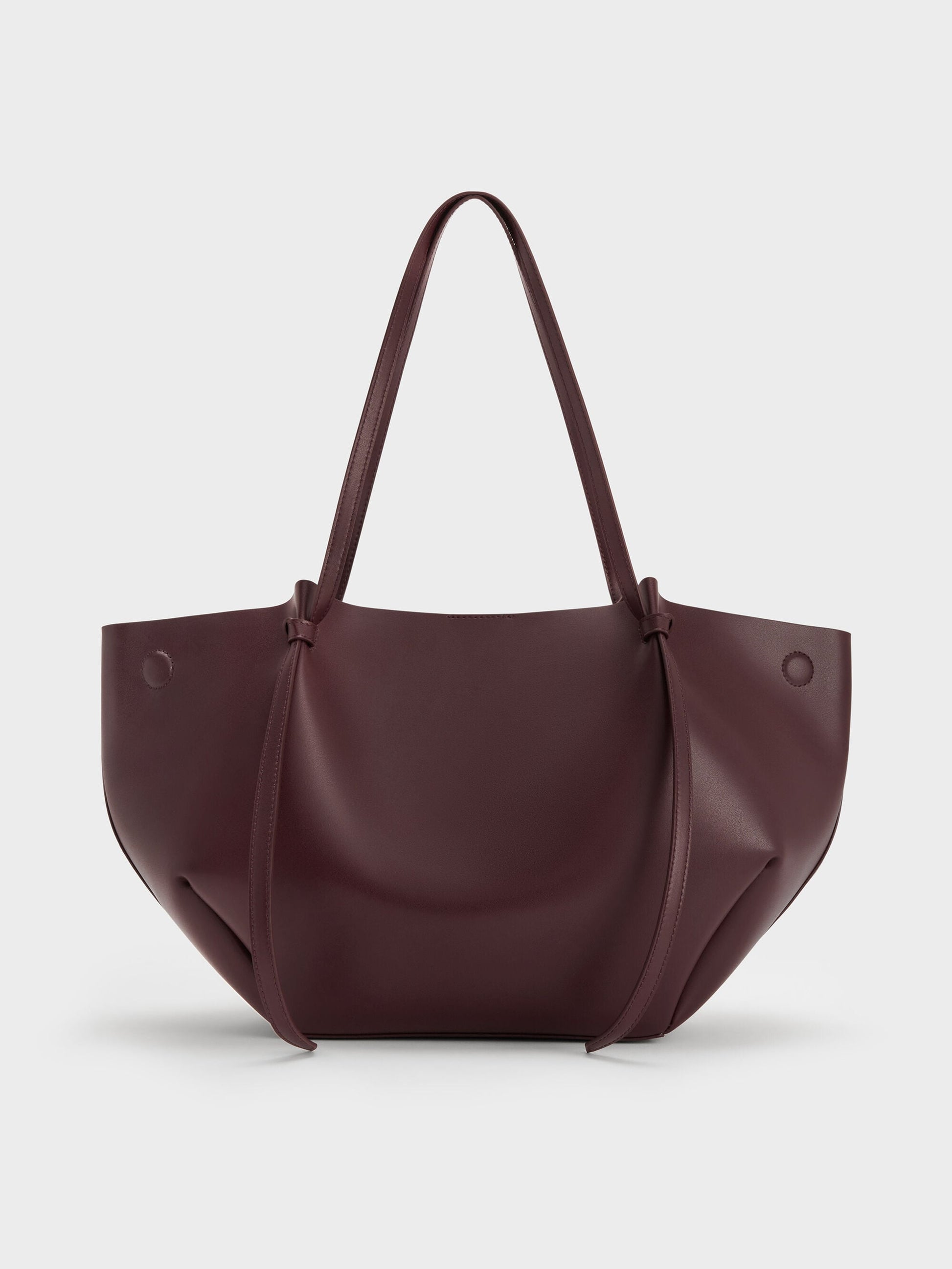 XL Calla Tote Bag - Wineberry Red | CHARLES & KEITH