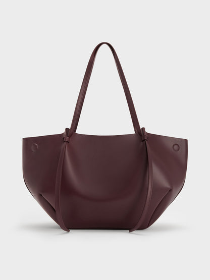 XL Calla Tote Bag - Wineberry Red | CHARLES & KEITH