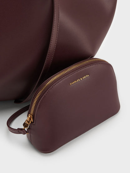 XL Calla Tote Bag - Wineberry Red | CHARLES & KEITH