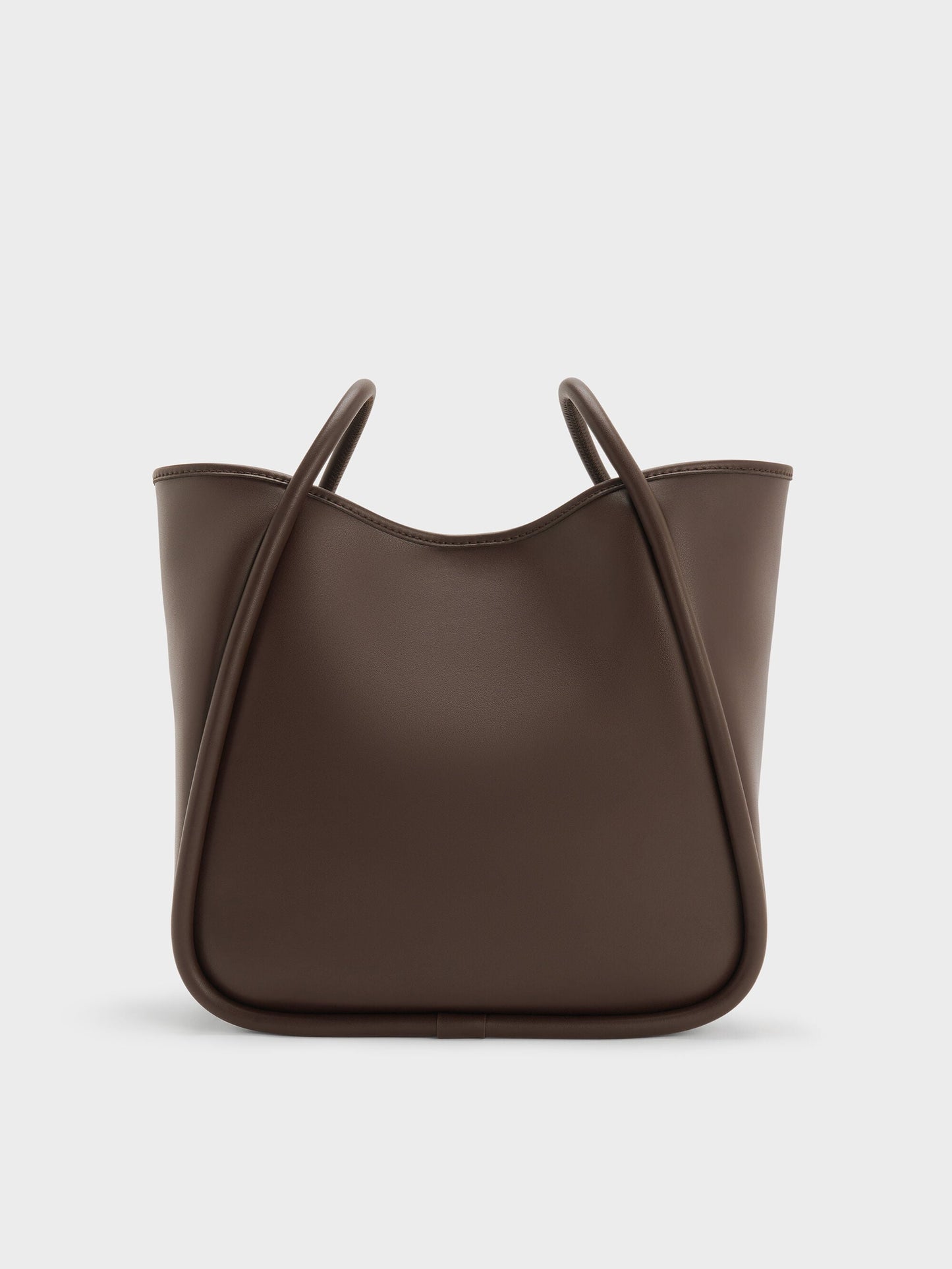 Lyla Tubular Slouchy Tote Bag - Espresso Brown | CHARLES & KEITH