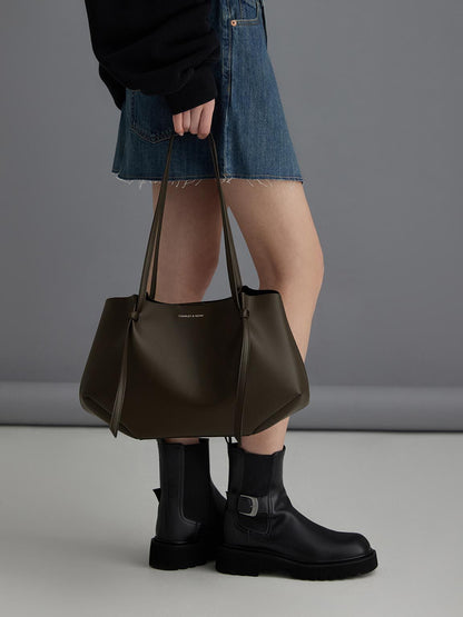Calla Tote Bag - Dark Moss | CHARLES & KEITH