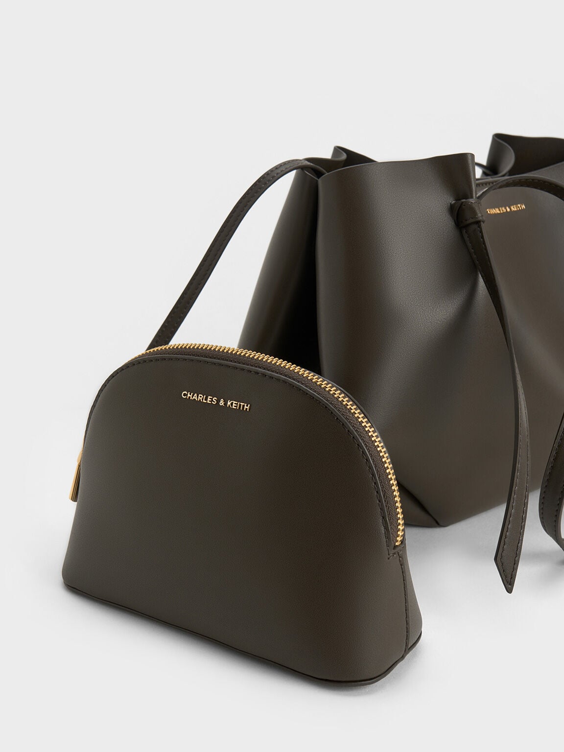 Calla Tote Bag - Dark Moss | CHARLES & KEITH