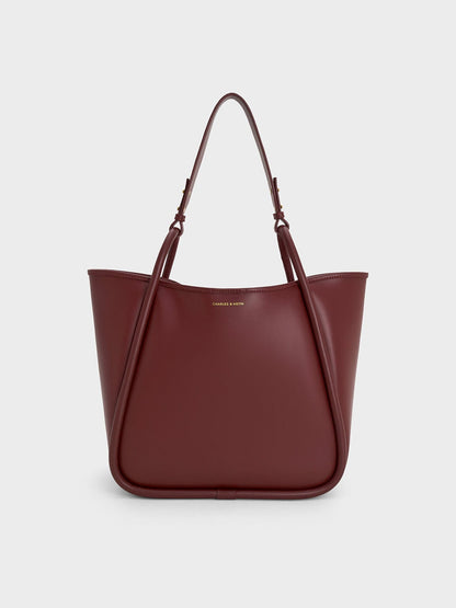 Lyla Tubular Slouchy Tote Bag - Mulberry Plum | CHARLES & KEITH