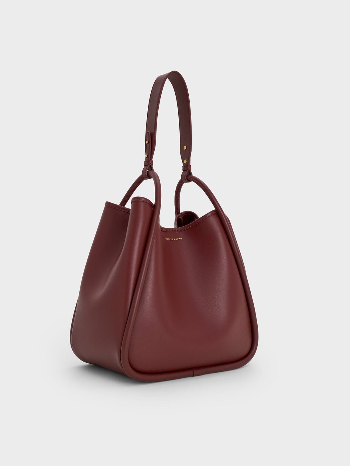 Lyla Tubular Slouchy Tote Bag - Mulberry Plum | CHARLES & KEITH