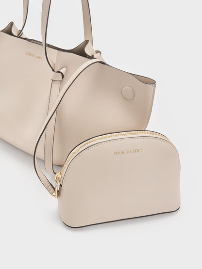 Calla Tote Bag - Oat | CHARLES & KEITH