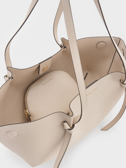 Calla Tote Bag - Oat | CHARLES & KEITH