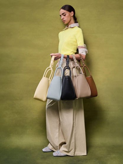 Mini Lyla Tubular Tote Bag - Black | CHARLES & KEITH