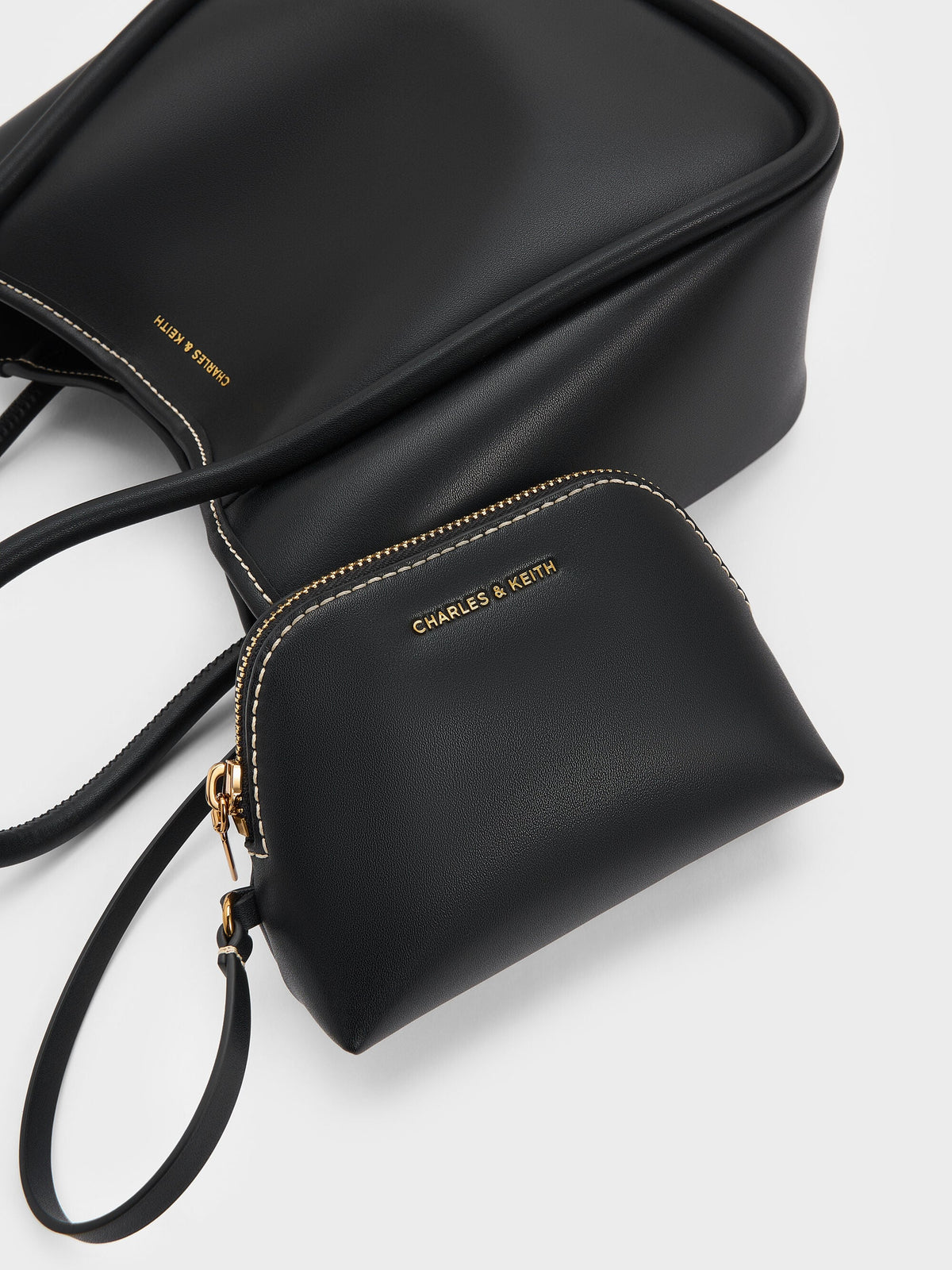 Mini Lyla Tubular Tote Bag - Black | CHARLES & KEITH