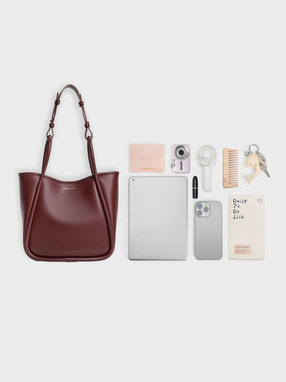 Mini Lyla Tubular Tote Bag - Mulberry Plum | CHARLES & KEITH