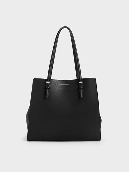 Sansa Tote Bag - Noir | CHARLES & KEITH