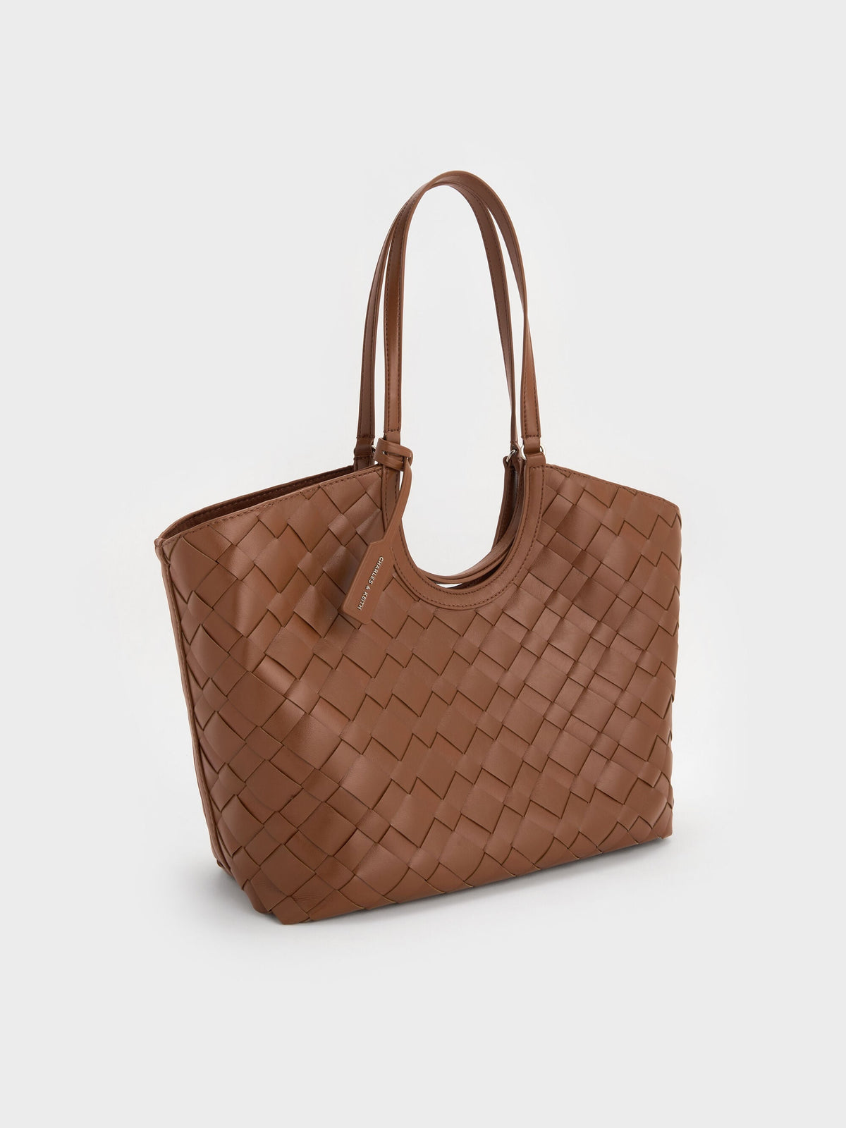 Ivette Woven Tote Bag - Chocolate | CHARLES & KEITH