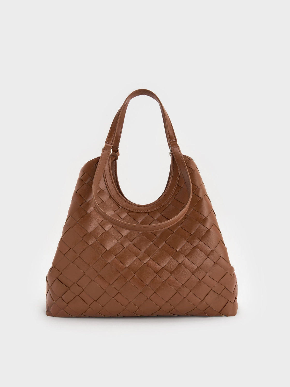 Ivette Woven Tote Bag - Chocolate | CHARLES & KEITH