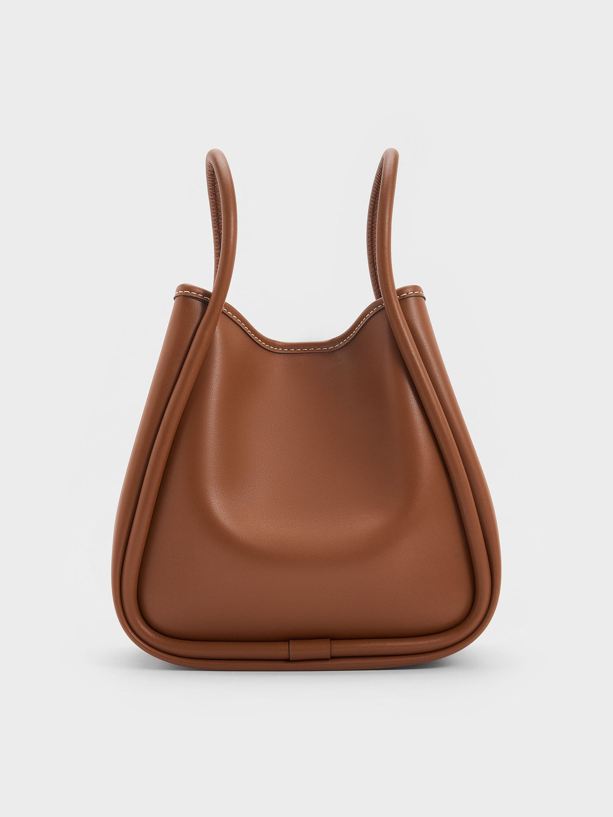 Mini Lyla Tubular Tote Bag - Chocolate | CHARLES & KEITH