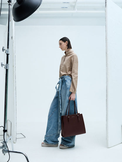 Sansa Tote Bag - Plum | CHARLES & KEITH