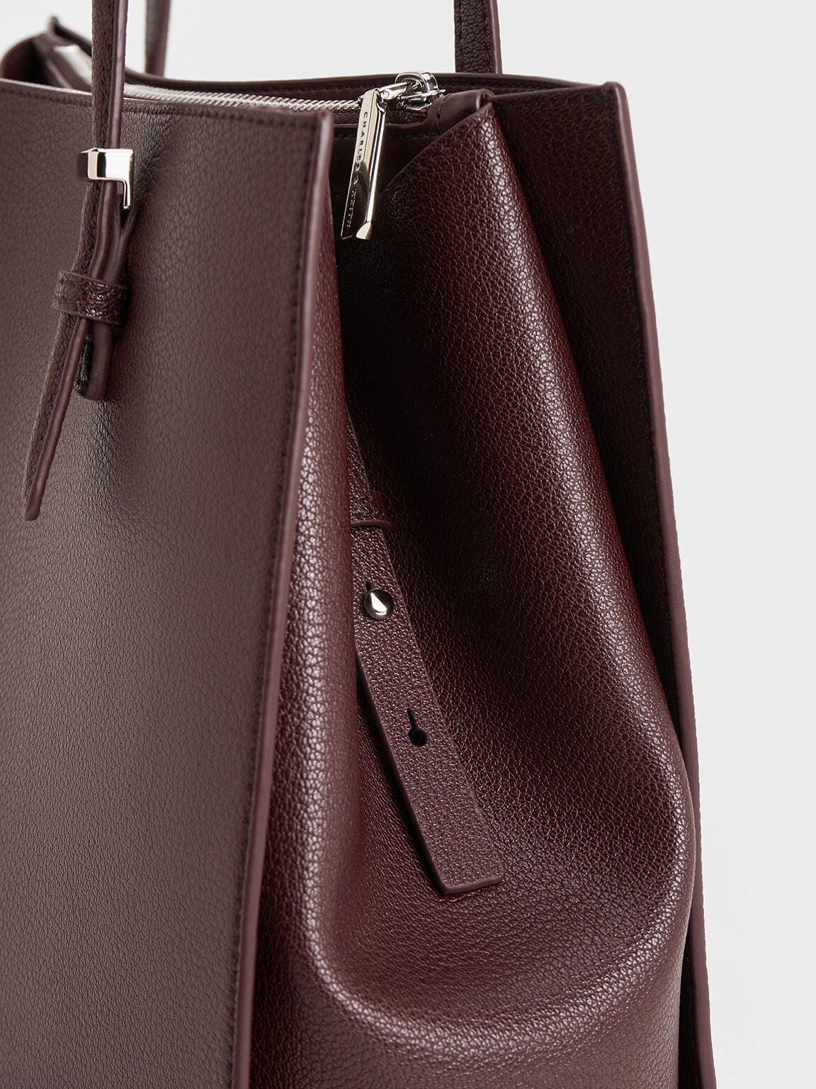 Sansa Tote Bag - Plum | CHARLES & KEITH