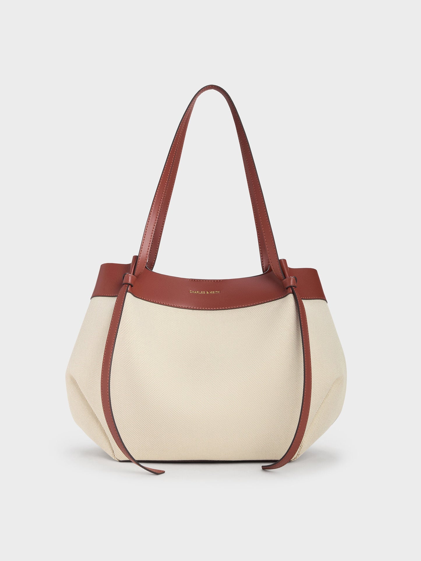 XL Calla Canvas Tote Bag - Brick | CHARLES & KEITH