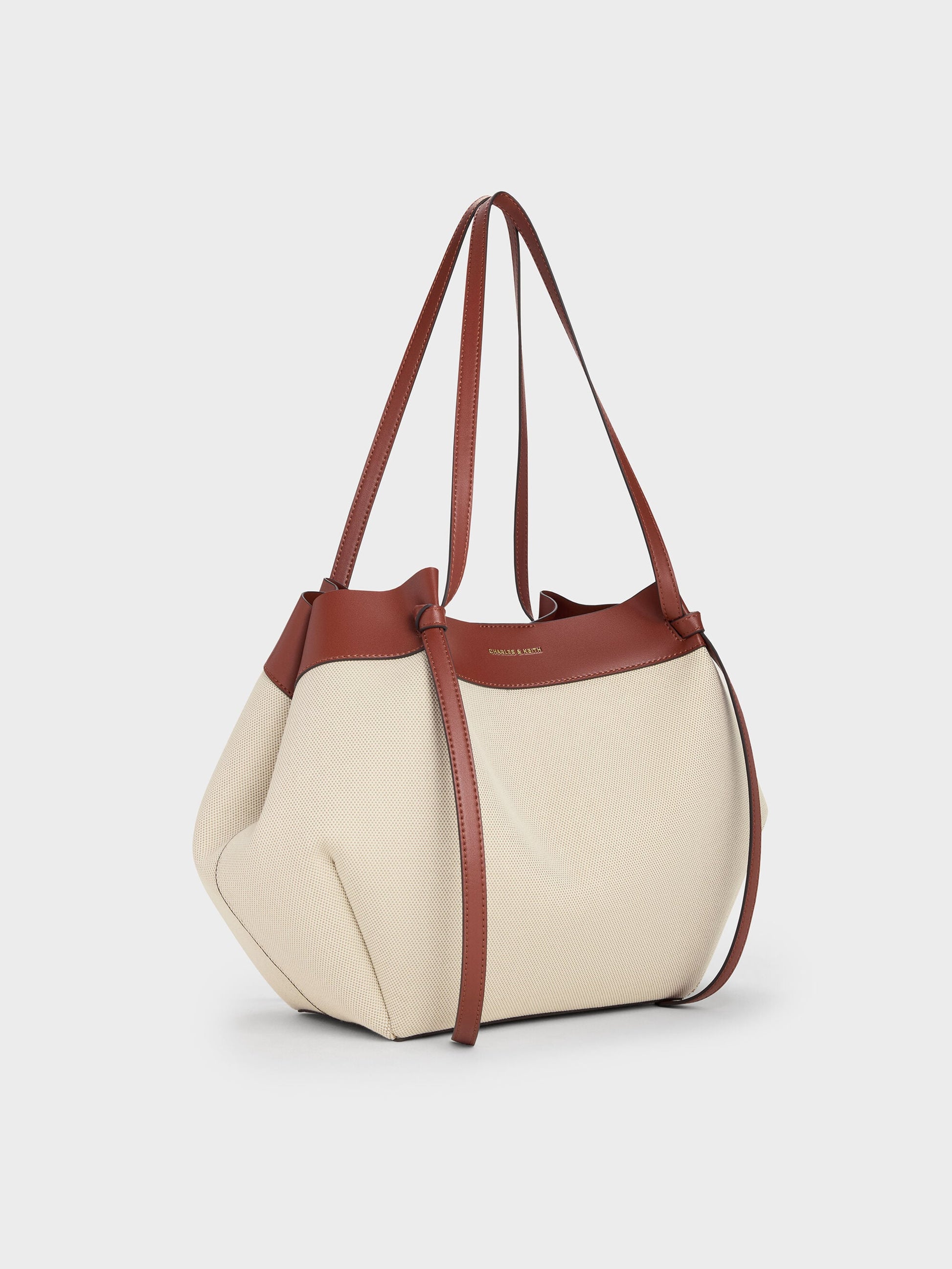 XL Calla Canvas Tote Bag - Brick | CHARLES & KEITH