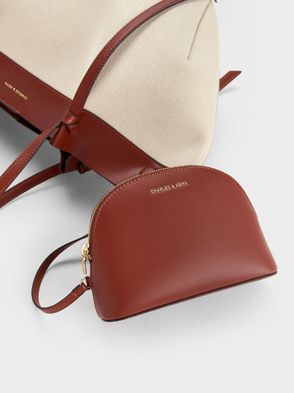 XL Calla Canvas Tote Bag - Brick | CHARLES & KEITH