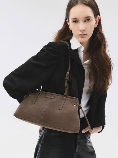 Noane Elongated-Handle Shoulder Bag - Stone Grey | CHARLES & KEITH