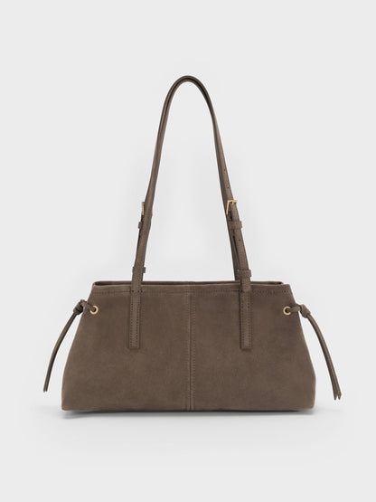 Noane Elongated-Handle Shoulder Bag - Stone Grey | CHARLES & KEITH