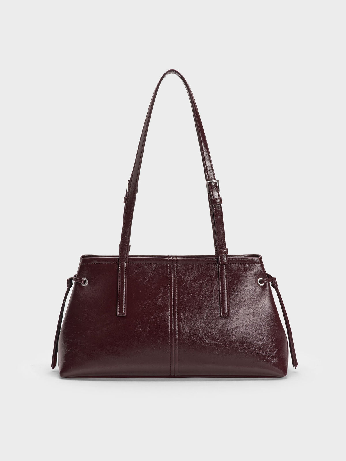 Noane Elongated-Handle Shoulder Bag - Wineberry Red | CHARLES & KEITH