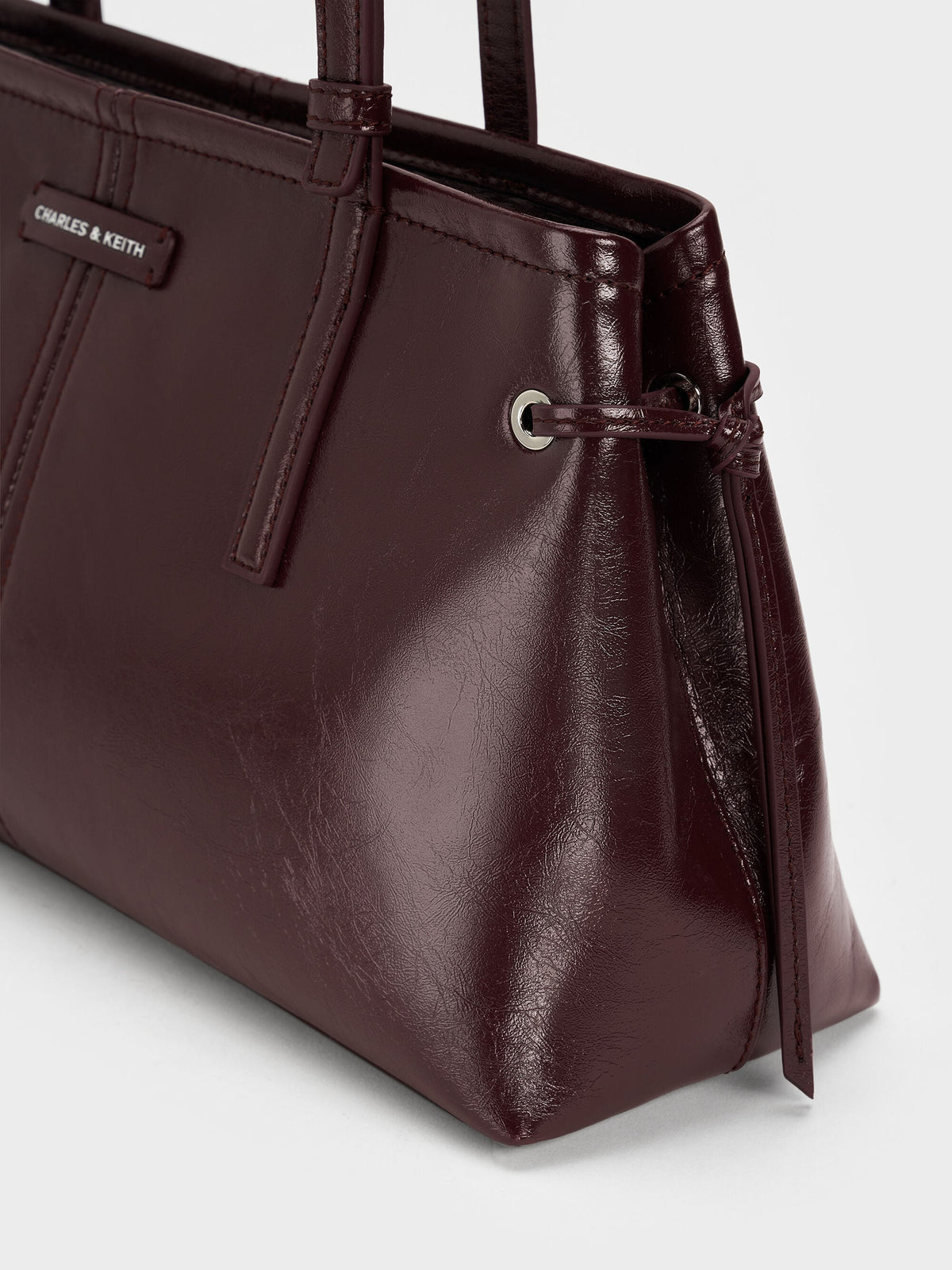 Noane Elongated-Handle Shoulder Bag - Wineberry Red | CHARLES & KEITH