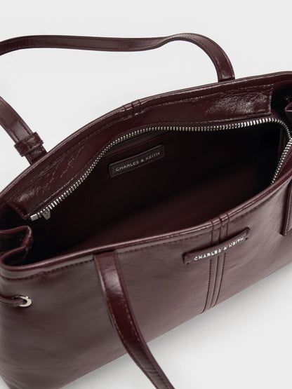 Noane Elongated-Handle Shoulder Bag - Wineberry Red | CHARLES & KEITH