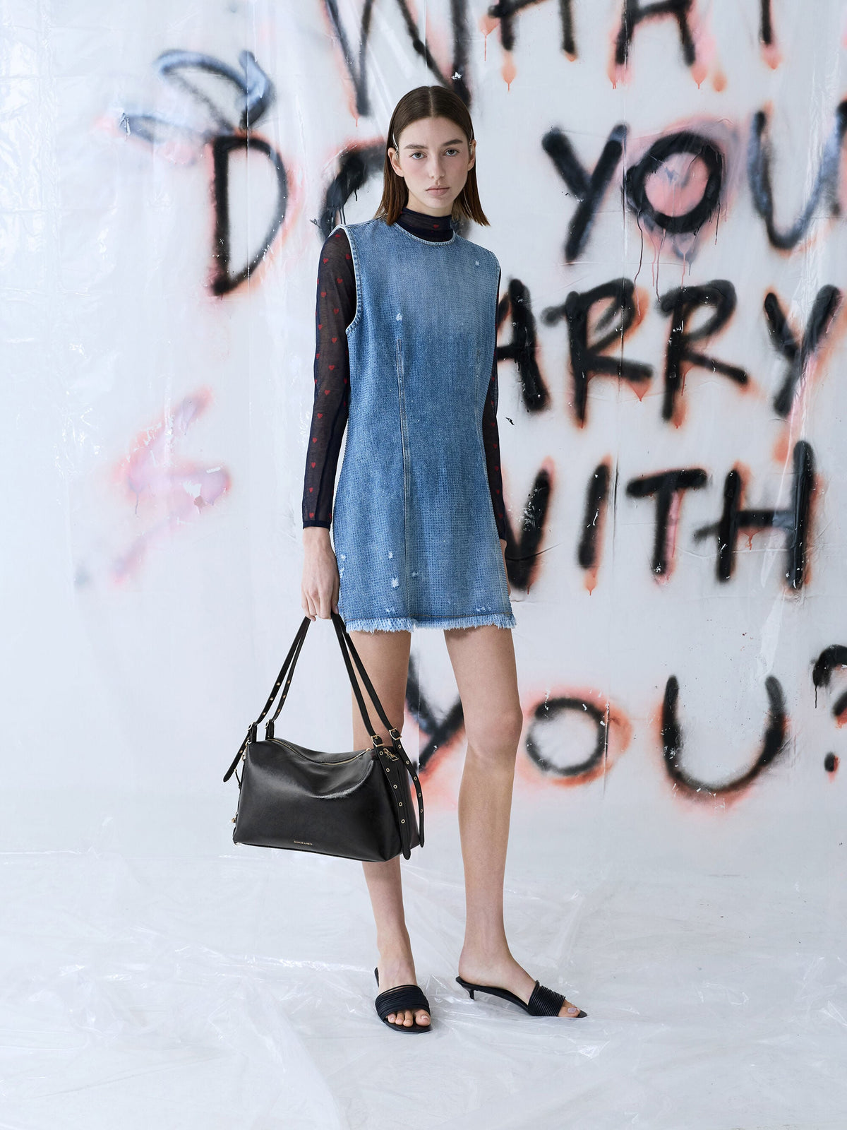 Rey Slouchy Shoulder Bag - Black | CHARLES & KEITH