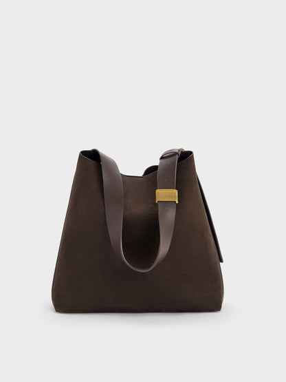 Edna Tote Bag - Espresso Brown | CHARLES & KEITH