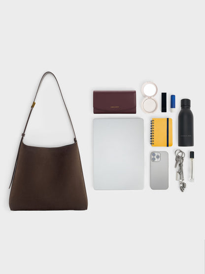 Edna Tote Bag - Espresso Brown | CHARLES & KEITH