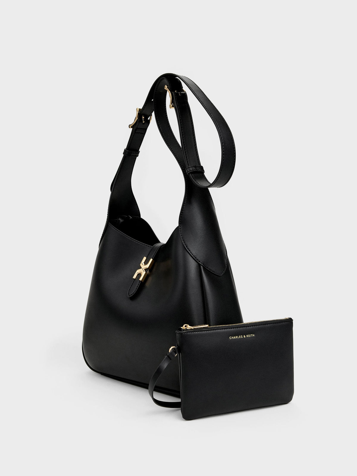 Adalyn Hobo Bag - Black | CHARLES & KEITH