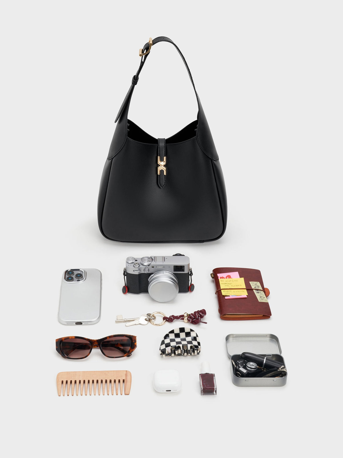 Adalyn Hobo Bag - Black | CHARLES & KEITH
