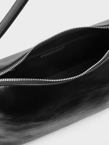 Atwood Chain Convertible Hobo Bag - Noir | CHARLES & KEITH