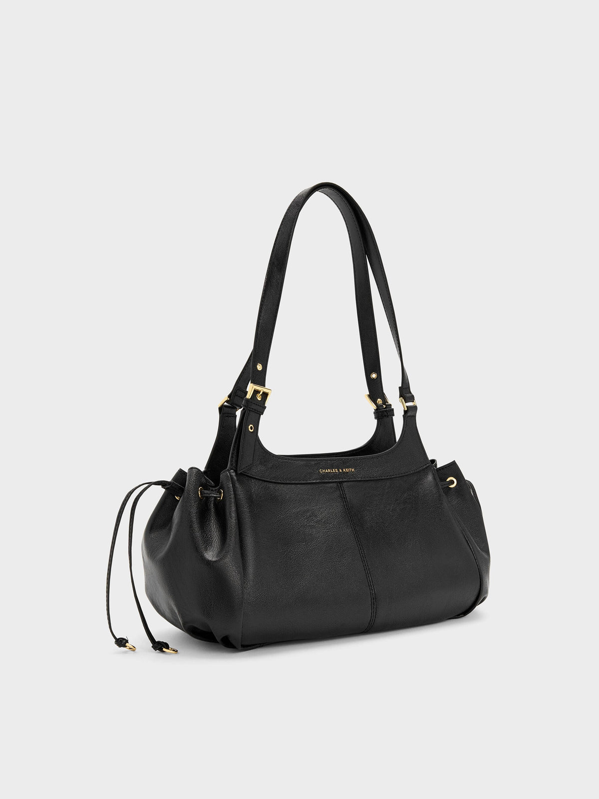 Lillith Drawstring Tote Bag - Black | CHARLES & KEITH