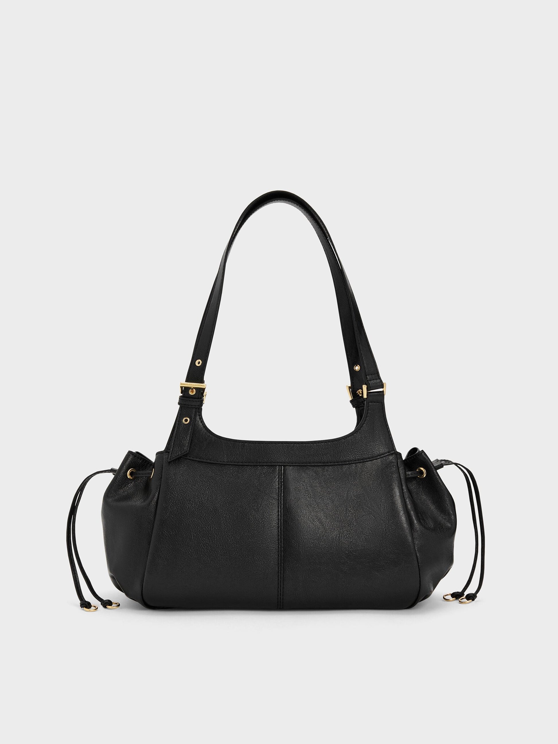 Lillith Drawstring Tote Bag - Black | CHARLES & KEITH