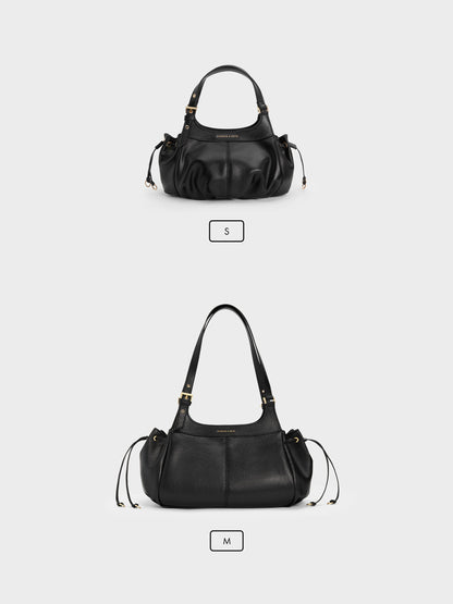 Lillith Drawstring Tote Bag - Black | CHARLES & KEITH