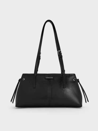 Noane Elongated-Handle Shoulder Bag - Noir | CHARLES & KEITH