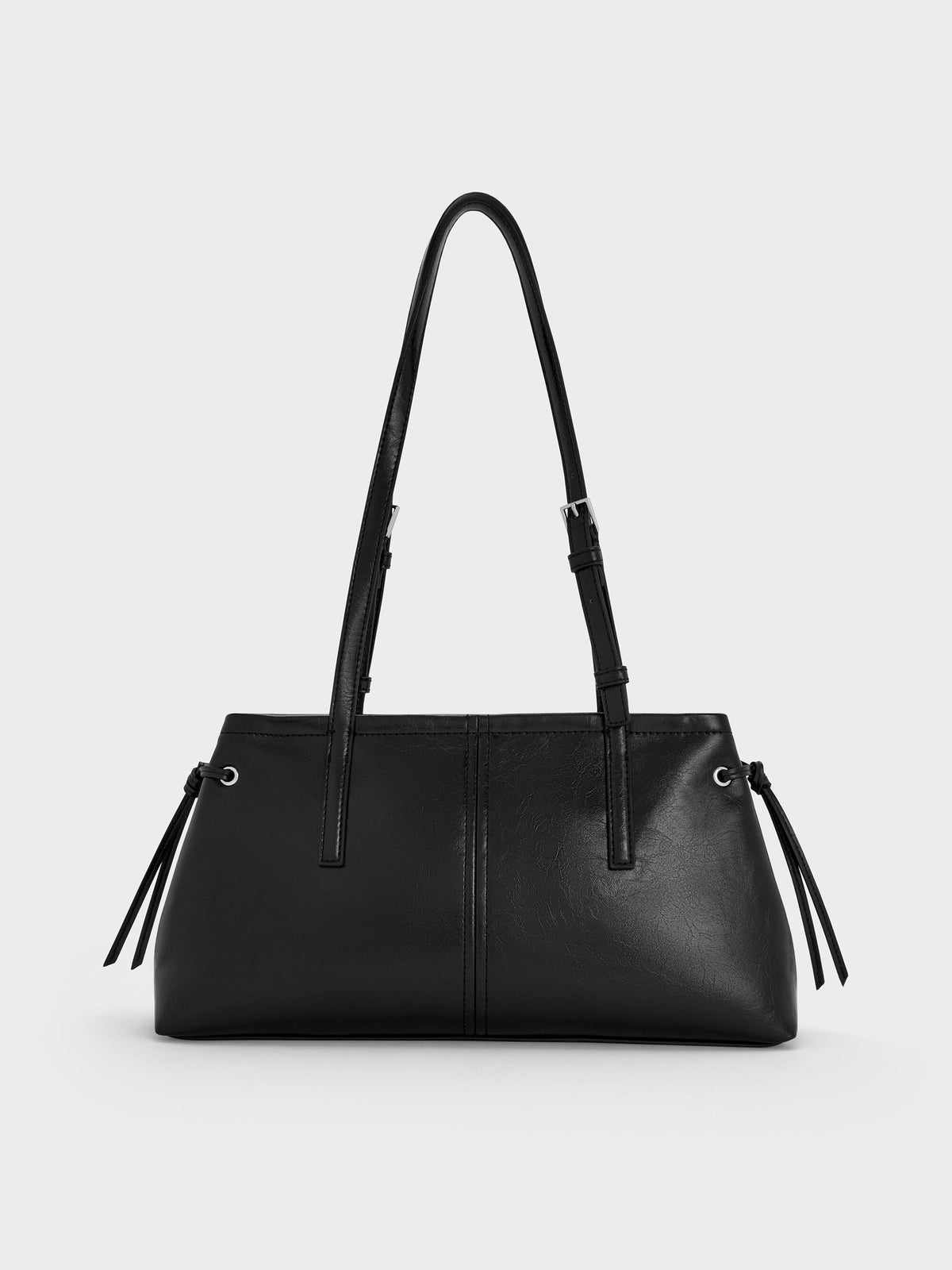 Noane Elongated-Handle Shoulder Bag - Noir | CHARLES & KEITH