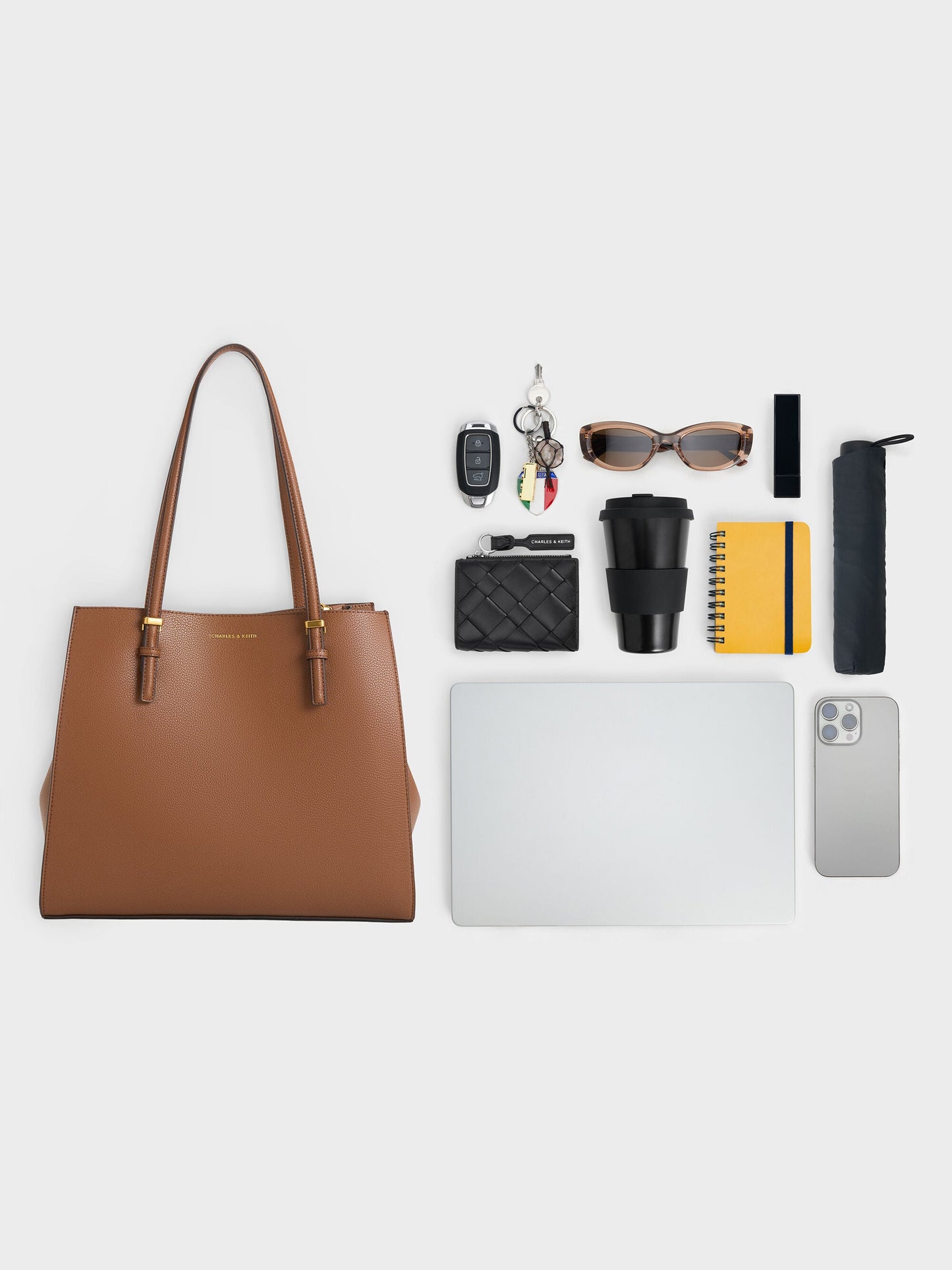Sansa Tote Bag - Chocolate | CHARLES & KEITH