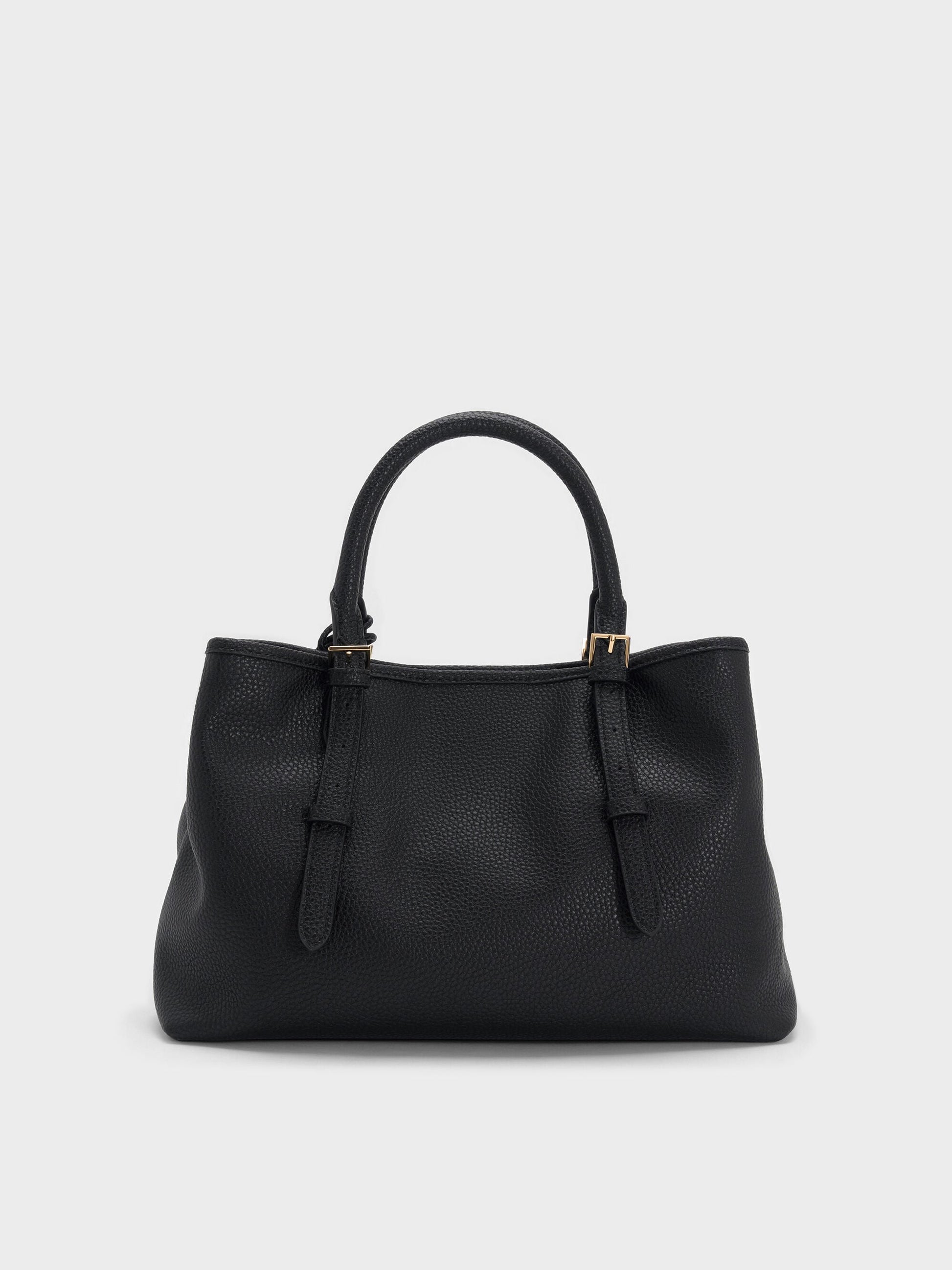 Baral Bead-Charm Tote Bag - Black | CHARLES & KEITH