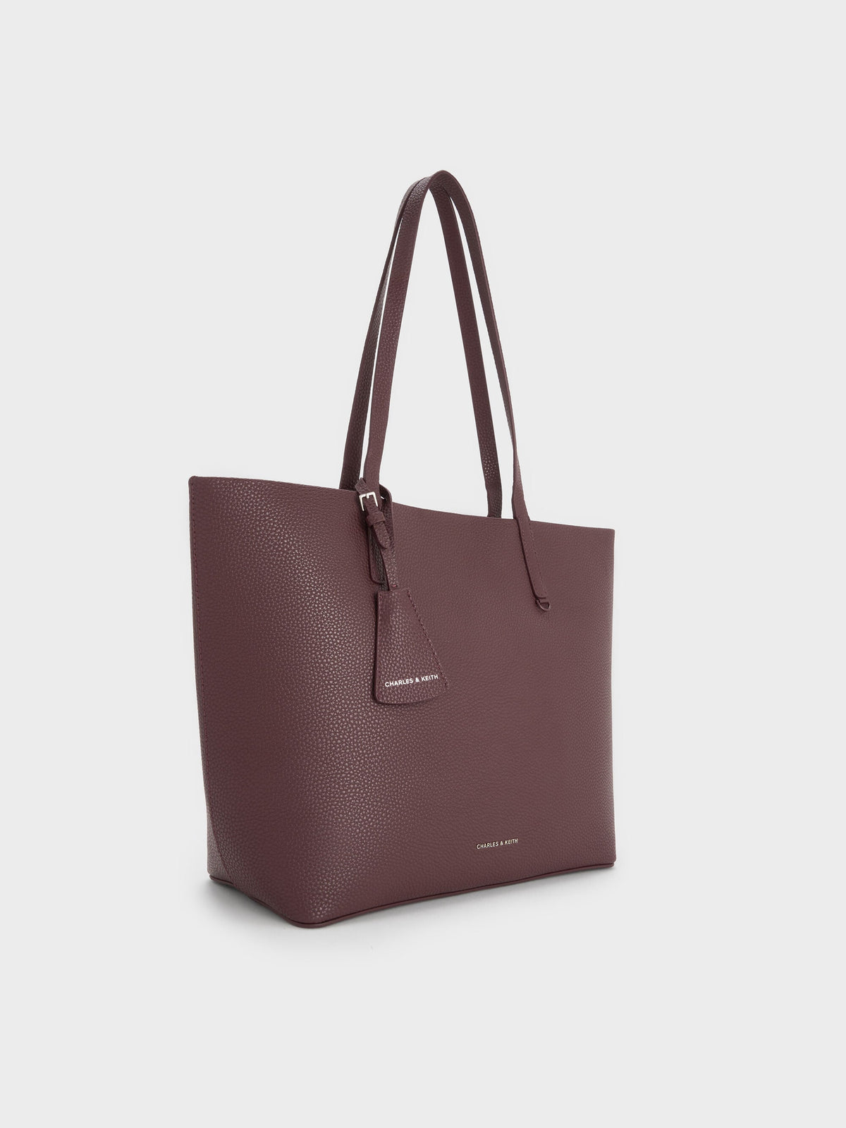 Beryl Tote Bag - Wineberry Red | CHARLES & KEITH