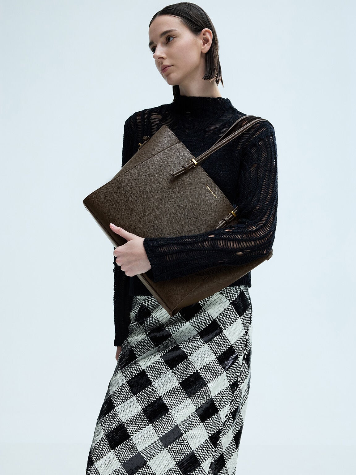 Sansa Tote Bag - Dark Moss | CHARLES & KEITH