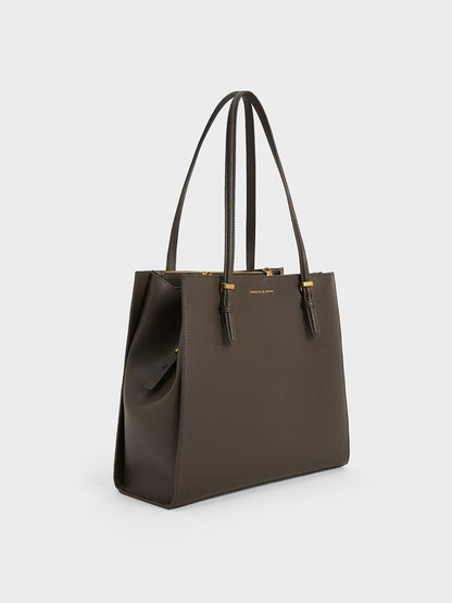Sansa Tote Bag - Dark Moss | CHARLES & KEITH