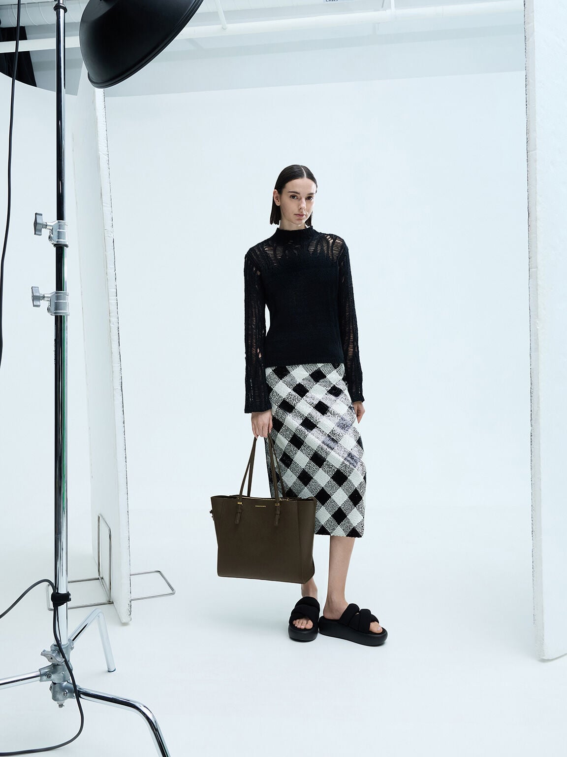 Sansa Tote Bag - Dark Moss | CHARLES & KEITH