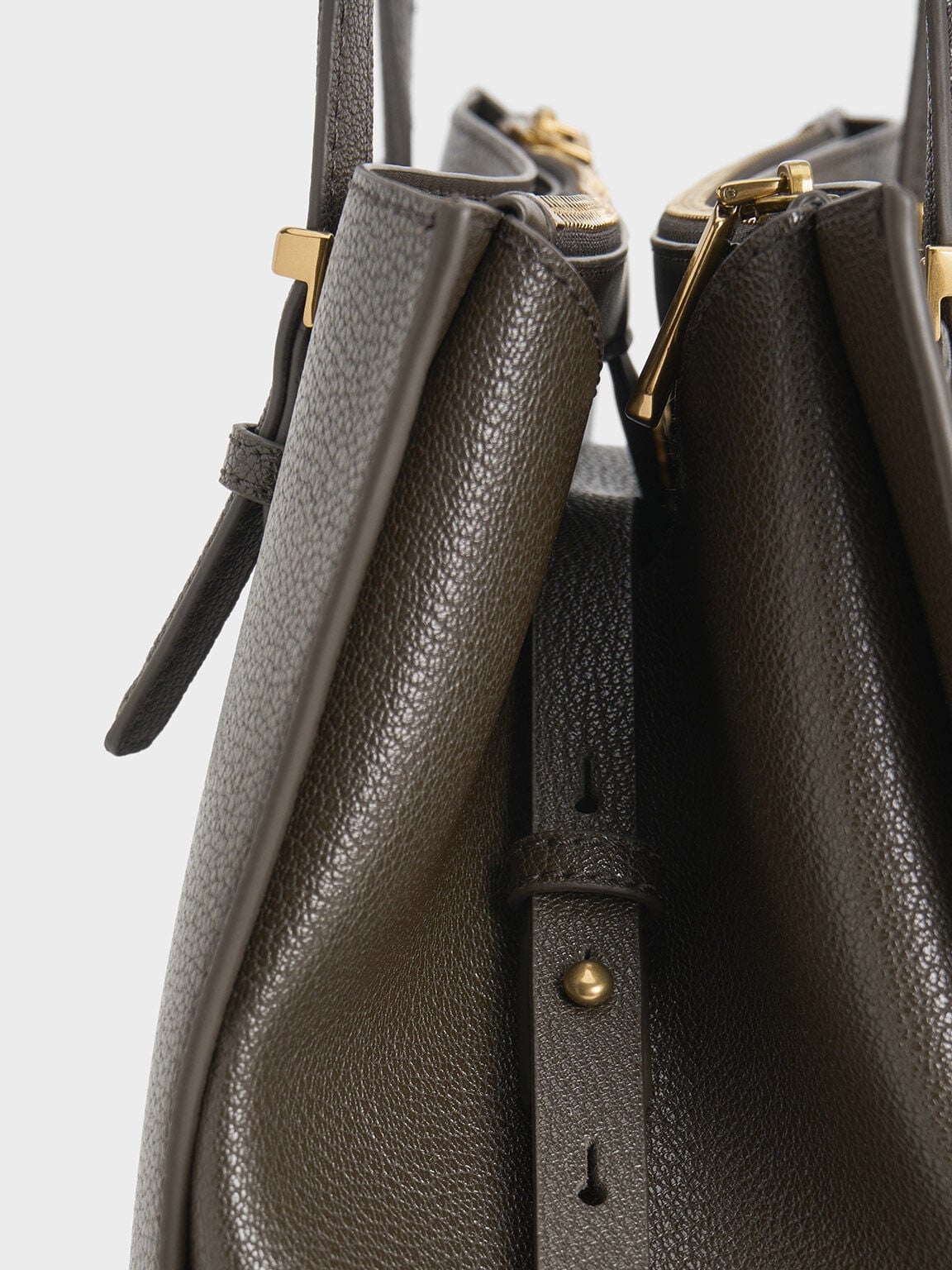 Sansa Tote Bag - Dark Moss | CHARLES & KEITH