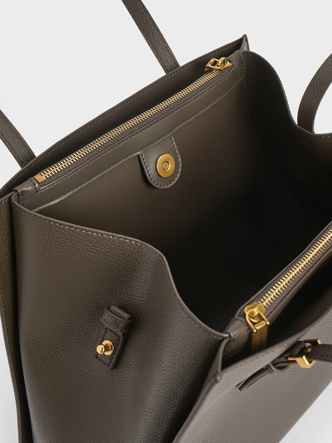 Sansa Tote Bag - Dark Moss | CHARLES & KEITH